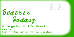 beatrix hodasz business card